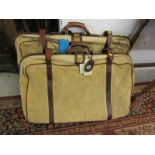 VINTAGE LUGGAGE, 2 Gucci leather and canvas cases from 1970s