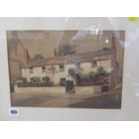 R. J. SWAN, signed watercolour dated 1937, "Carriers Inn, Bude", 9" x 13"