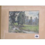 C. J. KELSEY, signed oil on board "The Stream at Castle Combe 1928", 6.5" x 9.5"