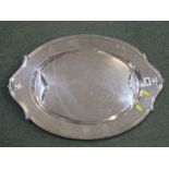 SILVERPLATE, a quality plated oval serving dish, stamped on reverse "GNCo", 21" width