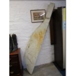 ANTIQUE RUDDER, a large antique rudder 86" length