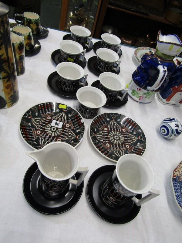 PORTMEIRION, "Magic City" tea service of 6 cups, saucers, sugar bowl, etc - Image 3 of 6