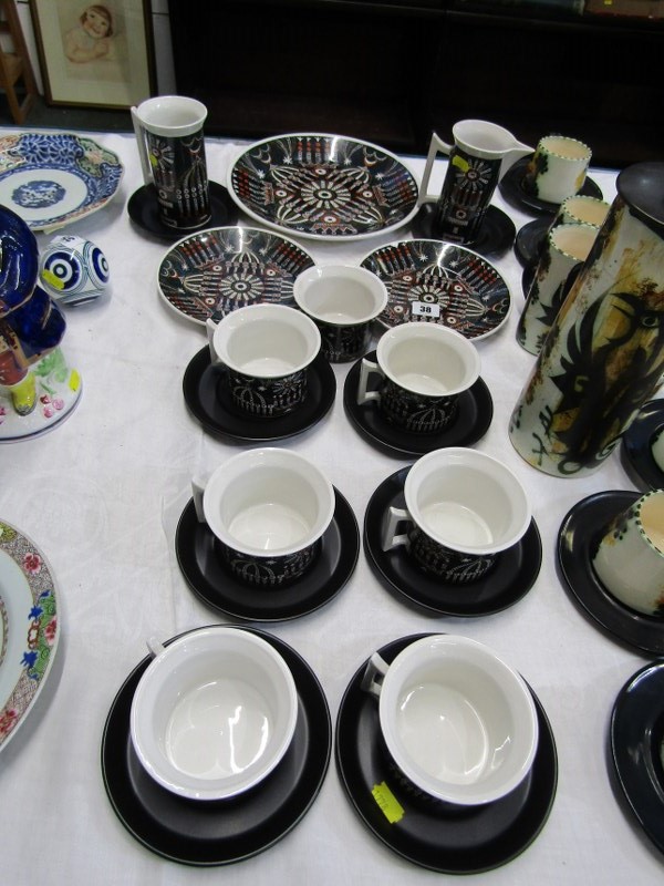 PORTMEIRION, "Magic City" tea service of 6 cups, saucers, sugar bowl, etc - Image 6 of 6