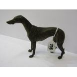 COLD PAINTED BRONZE, in the style of Bergmann, figure of Greyhound with indistinct impressed mark,