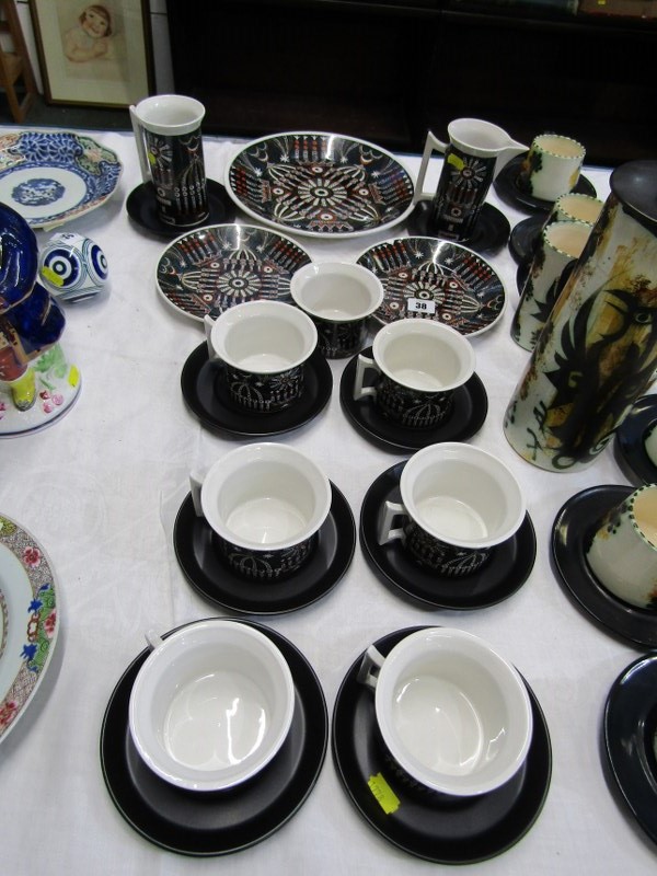 PORTMEIRION, "Magic City" tea service of 6 cups, saucers, sugar bowl, etc - Image 5 of 6