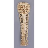 A VERY UNUSUAL 19TH CENTURY CHINESE IVORY MODEL OF A RUYI SCEPTRE, the ruyi head carved and