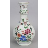 AN 18TH CENTURY CHINESE QIANLONG PERIOD FAMILLE ROSE HEXAGONAL SECTION PORCELAIN GUGLET, painted