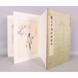 A 20TH CENTURY CHINESE ALBUM OF TEN PICTURES, each with calligraphy and an artist's seal, each