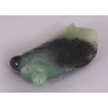 A SMALL 20TH CENTURY CHINESE JADE MODEL OF A CICADA, 2in long.