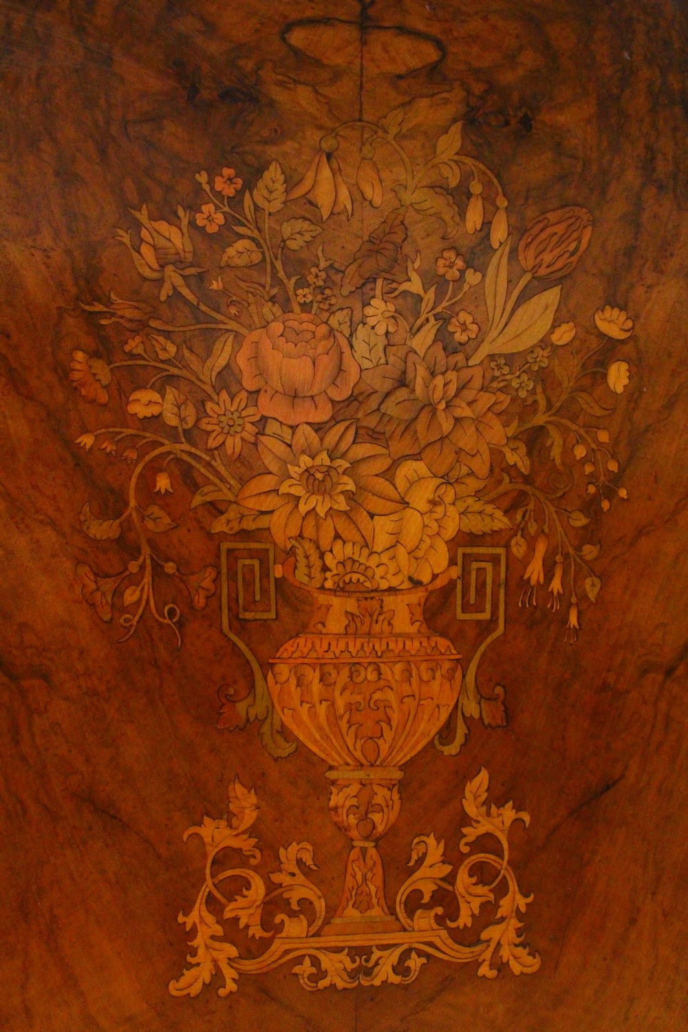 A GOOD VICTORIAN WALNUT, MARQUETRY AND ORMOLU PIER CABINET, with a floral inlaid frieze, the - Image 3 of 9