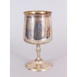 A HEAVY WINE GOBLET. Sheffield 1967. Weight 7ozs.