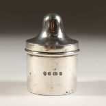 A SILVER CIRCULAR POT AND COVER. Birmingham 1903.