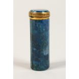 A LAPIS SCENT BOTTLE AND COVER.