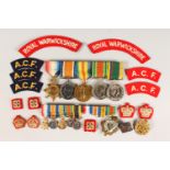 THE MEDALS OF W. J. H. TOWLER, No. 1671, 1914-19 WAR, 1939-1945 Defence Medal and The Cadet Forces