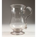 A PLAIN GEORGIAN TANKARD. 5ins high.