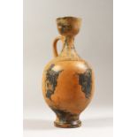 A GREEK POTTERY ANTIQUARY JUG. 5.5ins high.