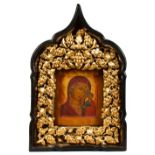 A MUSEUM ICON, in a gilded frame and box. 2ft 5ins high x 1ft 7ins wide.
