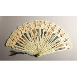 A CANTONESE IVORY PIERCED FAN.