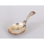 A GEORGE III CADDY SPOON. London 1800. Maker: JS.