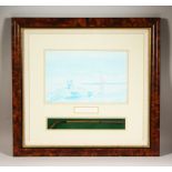 F. P. HOPKINS. A presentation framed picture "In the Burn, St Andrews", colour print C1880, with