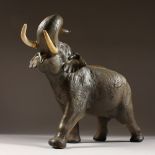 A LARGE BESWICK POTTERY ELEPHANT. 11.5ins high. 13ins long.