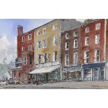 Peter Hogan (20th - 21st Century) Irish. "Clare Street, Dublin", Watercolour and Ink, Signed,