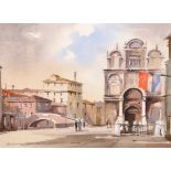 Anthony Pearce (20-21st Century) British. "Campo St Giovanni, Paulo, Venice", Watercolour, Signed,