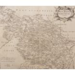 Robert Morden (1650-1703) British. "The West Riding of Yorkshire", Map, Unframed, 14" x 16", and