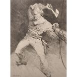 Charles Auguste Loye 'George Montbard' (1841-1905) British. A Sailor Holding an Axe, Etching,