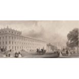 Thomas Abiel Prior (1809-1886) British. "The New Treasury Offices, Whitehall", Engraving,