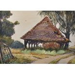 Iris Francis (1913-2004) Australian. An Old Wagon Shed, Watercolour, Signed and Dated '94, 9.5" x