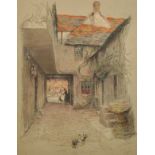 Cecil Aldin (1870-1935) British. "The King's Head, Malmesbury", Print, Signed in Pencil, 15" x 11.