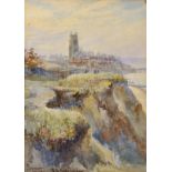 Stephen John Batchelder (1849-1932) British. "Cromer, Norfolk", A Coastal Scene with a distant