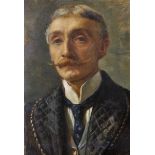 Francis H Eastwood (fl. 1875-1908)) British, Portrait of a Gentleman, with a Moustache, wearing a