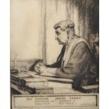 Malcolm Osborne (1880-1963) British. "His Honour Judge Parry", Etching, Signed and Inscribed 'To B.