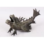 A JAPANESE BRONZE DRAGON FISH. 30cm long