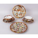 TWO JAPANESE EGG SHELL PORCELAIN TRIO'S, cup, saucer and plate (9).