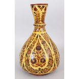 A SIND SLIP PAINTED TERRACOTTA VASE, INDIA (NOW PAKISTAN), 19th century, of bulb-shaped form, with