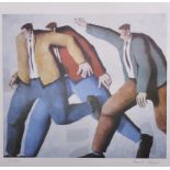 Ronald Dupont (1961 ) Belgian. Three Figures Running, Lithograph, Signed and Numbered 94/100, 14.