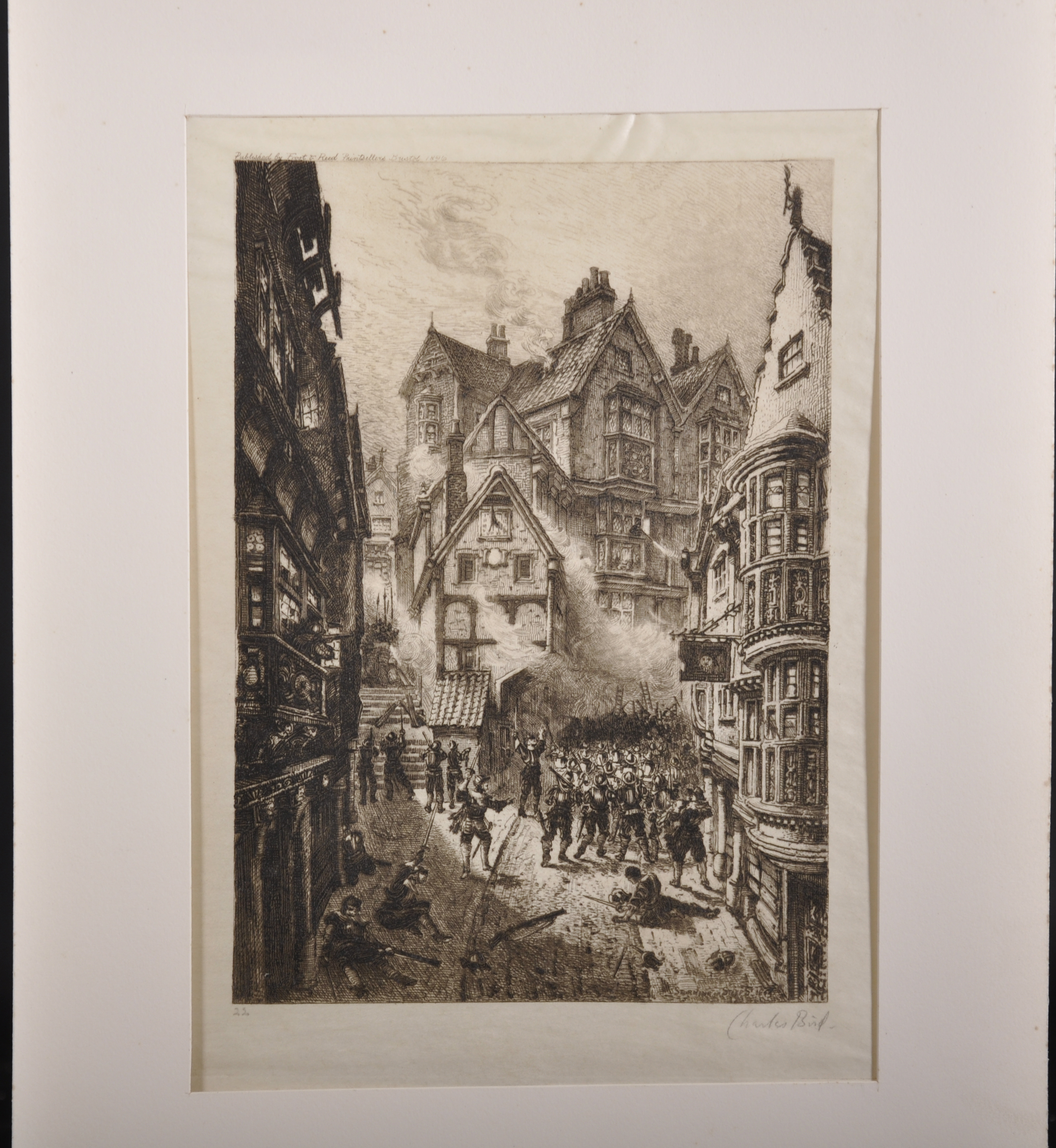 Charles Bird (act.1892-1907) British. "Historical Bristol", Etching, Signed in Pencil, 9.25" x 6. - Image 7 of 7