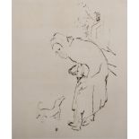Pierre Bonnard (1867-1947) French. "Vielle Femme, L'Enfant et le Basset", Old Woman, Child and