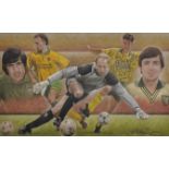 Stephen Doig (1964- ) British. "Norwich Legends", Pastel, Signed, 12.75" x 21.25".