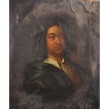 Late 17th Century Anglo-Dutch School. Portrait of a Gentleman, half length, in a Green Coat with a