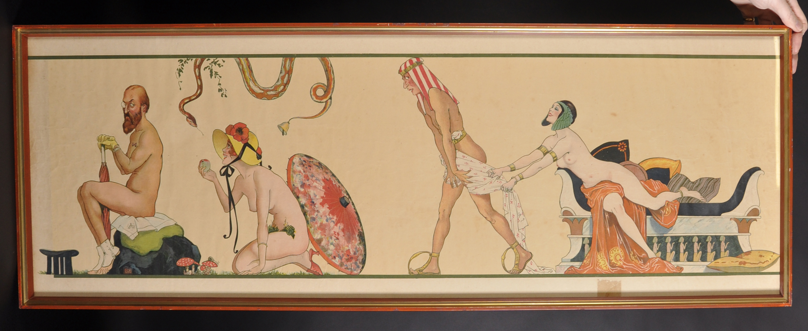 Attributed to Emile Eugene Jean Louis Courtet (Cohl) (1857-1938) French. A Frieze Design, - Image 3 of 7