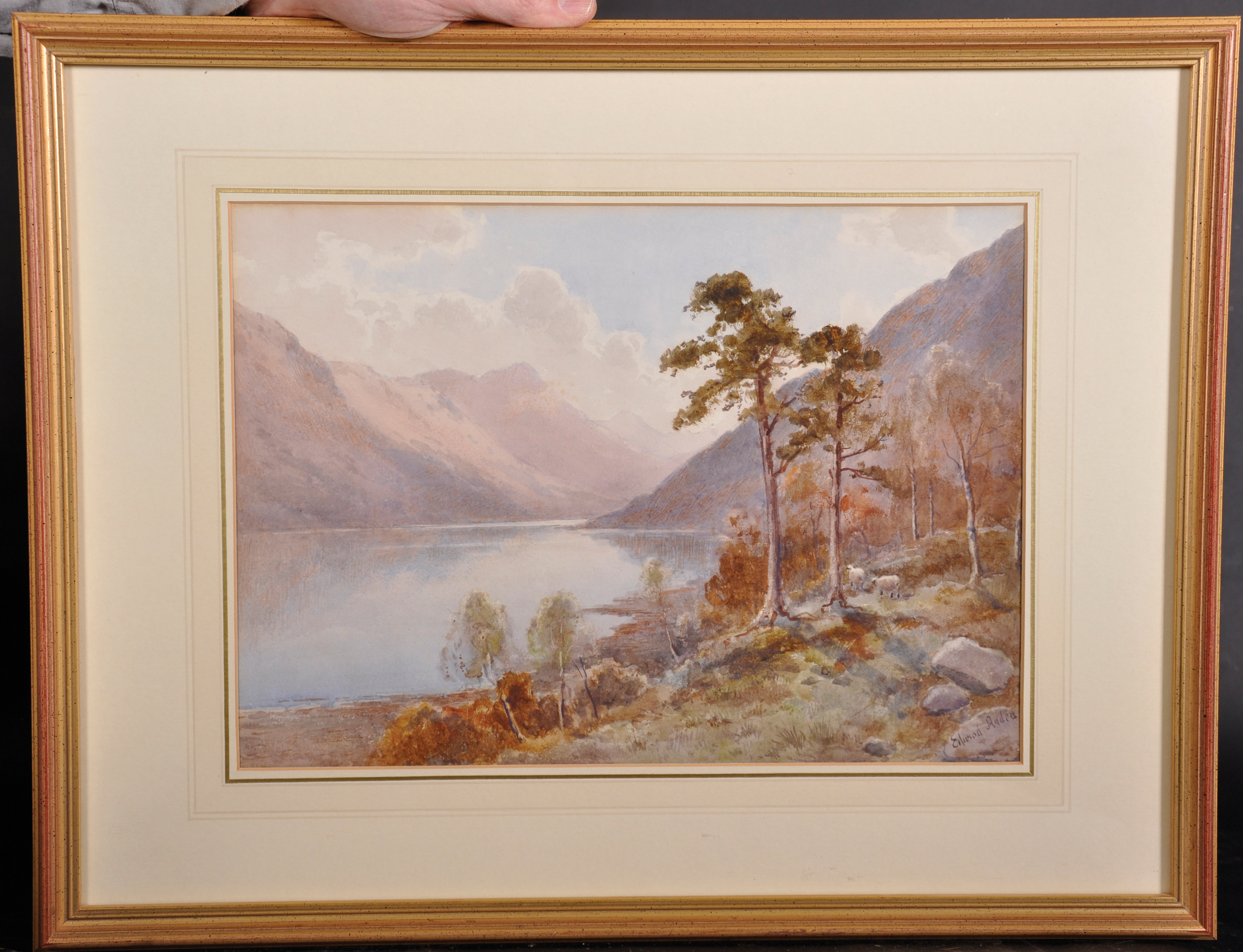 Edward Tucker (1830-1909) British. "View on Loch Long", Watercolour, Signed, and Inscribed on a - Image 3 of 7