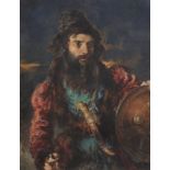 William Etty (1787-1849) British. "Persian Warrior", Study of a Man holding a Shield and Sword