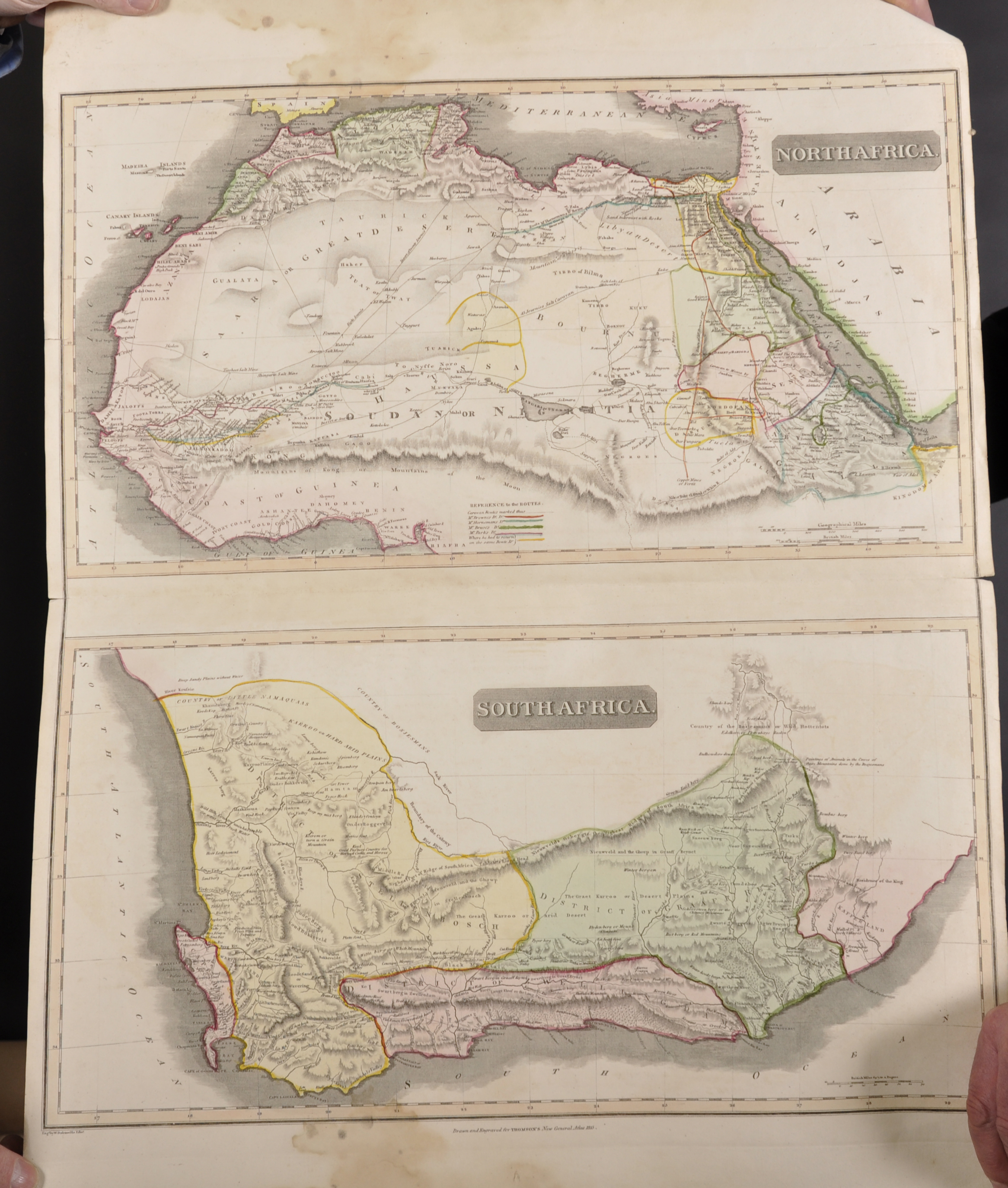 19th Century English School. "North Africa/ South Africa", Map, Drawn and Engraved for Thomson's New - Image 2 of 12