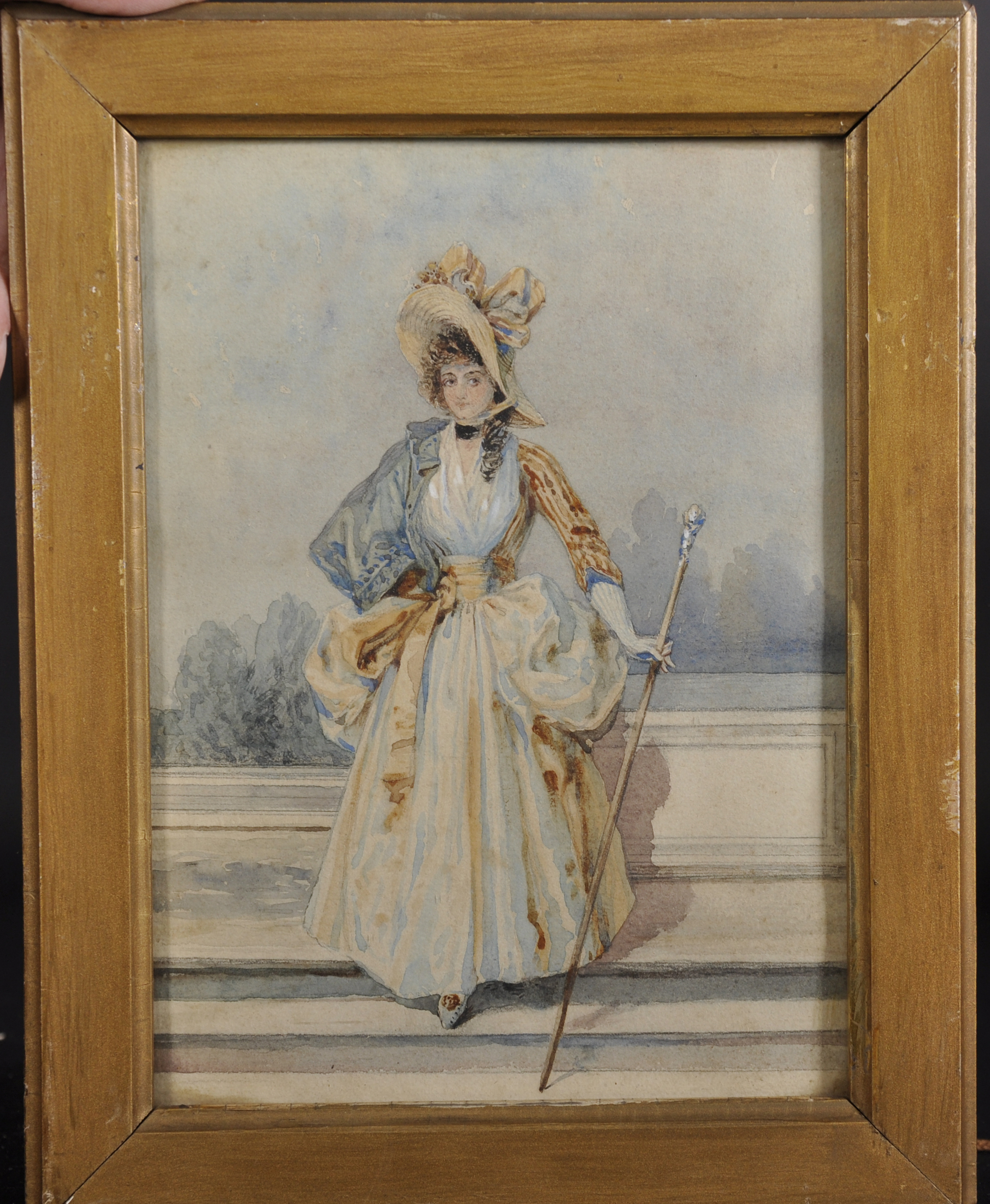 Late 19th Century English School. Study of a Seated Cavalier, Watercolour, 10" x 7", together with - Image 3 of 4