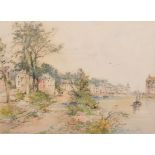 Maurice Levis (1860-1940) French. "Valery En Caux, Normandy", Watercolour, Signed and Inscribed, 9.