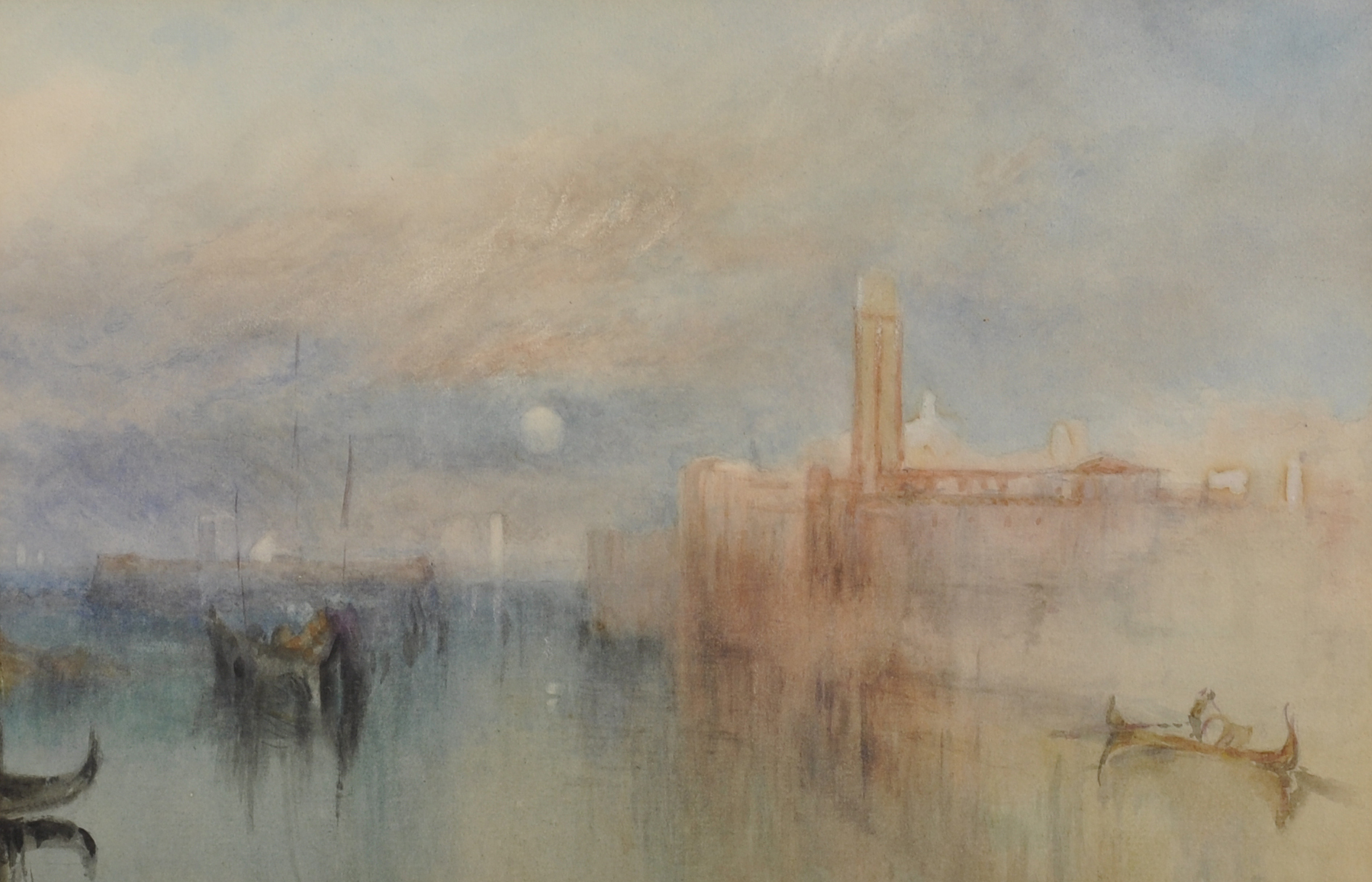 Manner of Joseph Mallord William Turner (1775-1851) British. A Venetian Scene in Moonlight,